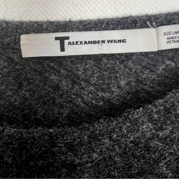 T Alexander Wang CharcoalGray Long Sleeve Top - Picture 3 of 8